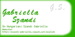 gabriella szandi business card